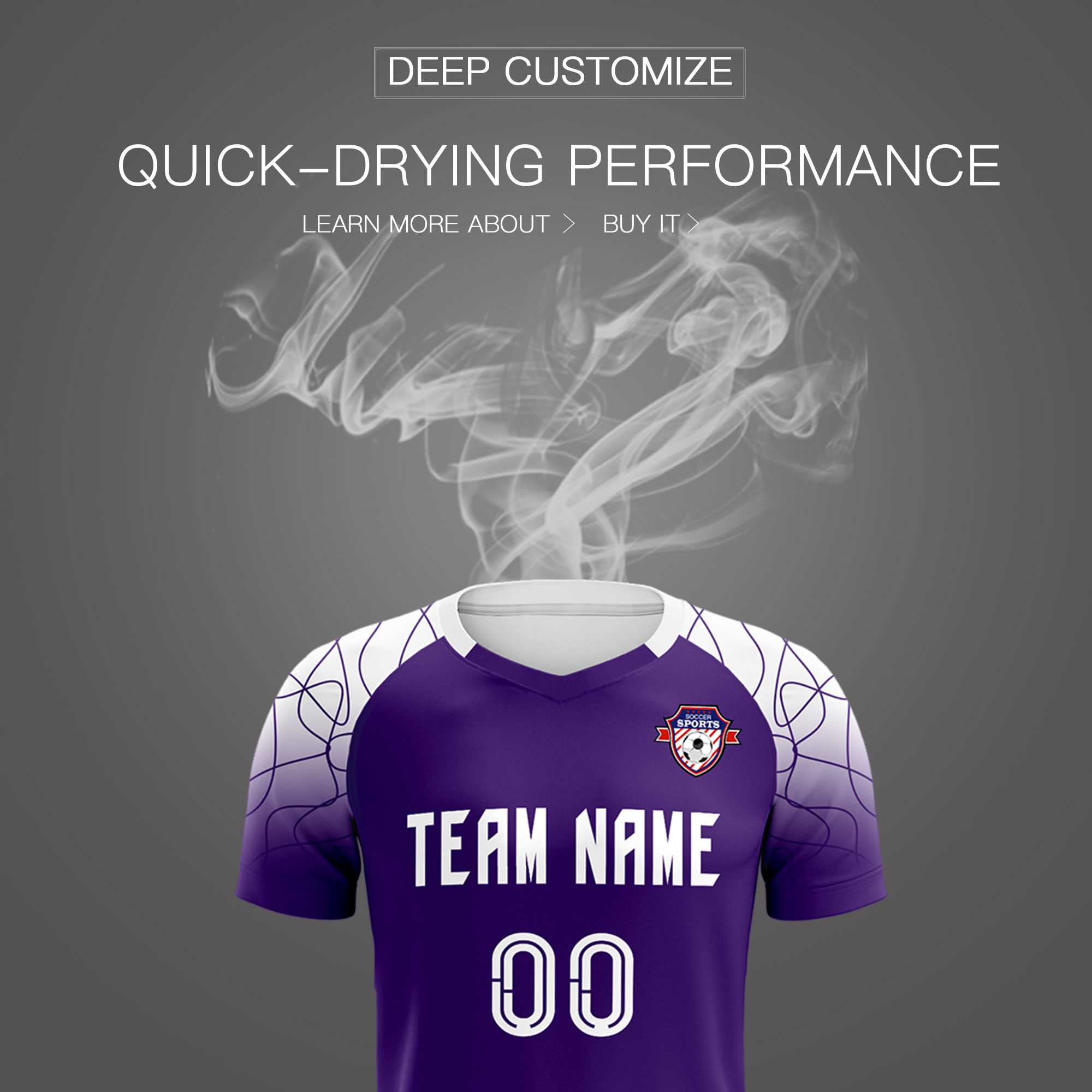 Custom Purple Classic Soccer Training Sets Jersey For Adults/Kids