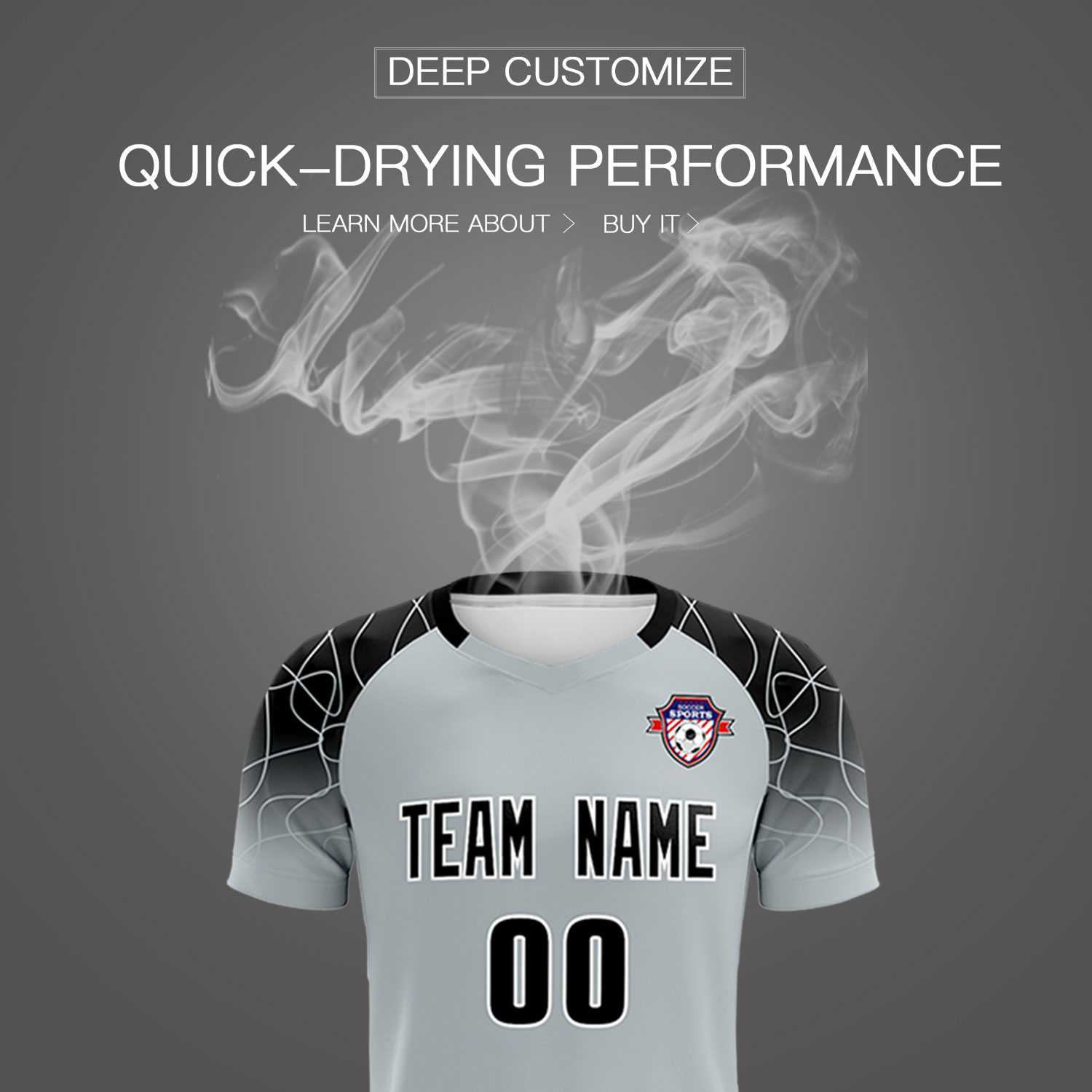 Custom Silver Classic Soccer Training Sets Jersey For Adults/Kids