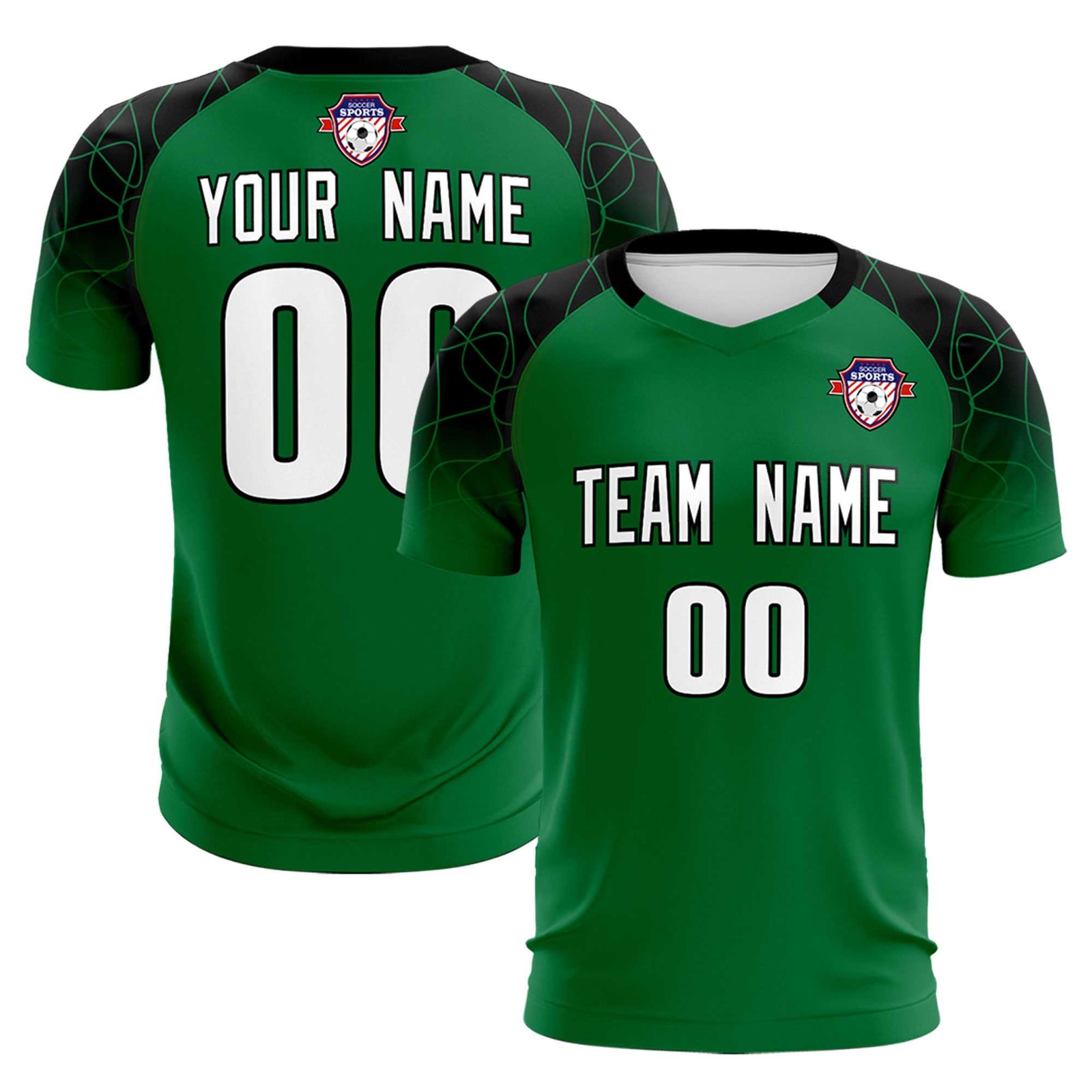 Custom Kelly Green Classic Soccer Training Sets Jersey For Adults/Kids