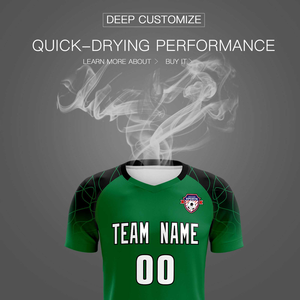 Custom Kelly Green Classic Soccer Training Sets Jersey For Adults/Kids