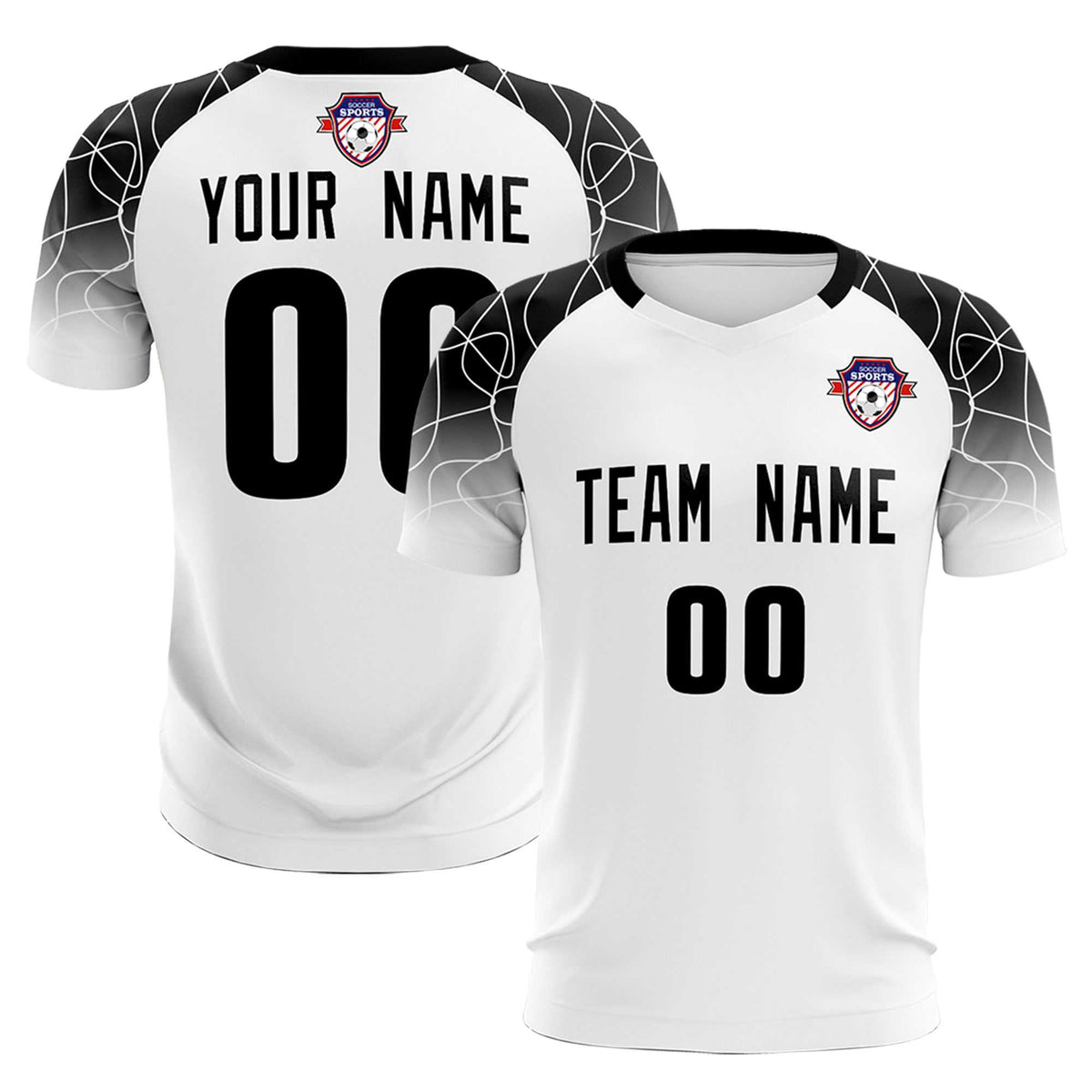 Custom White Classic Soccer Training Sets Jersey For Adults/Kids