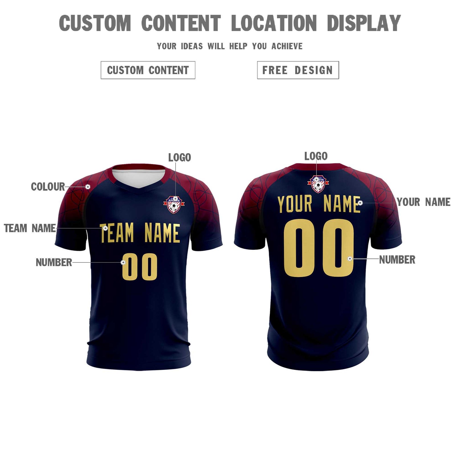 Custom Navy Classic Soccer Training Sets Jersey For Adults/Kids