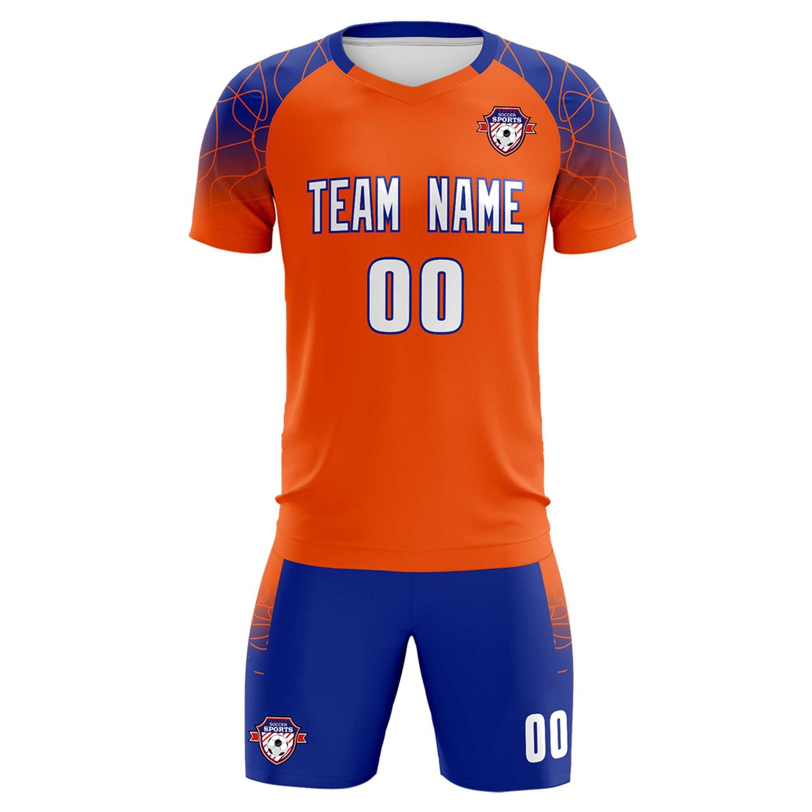 Custom Orange Classic Soccer Training Sets Jersey For Adults/Kids