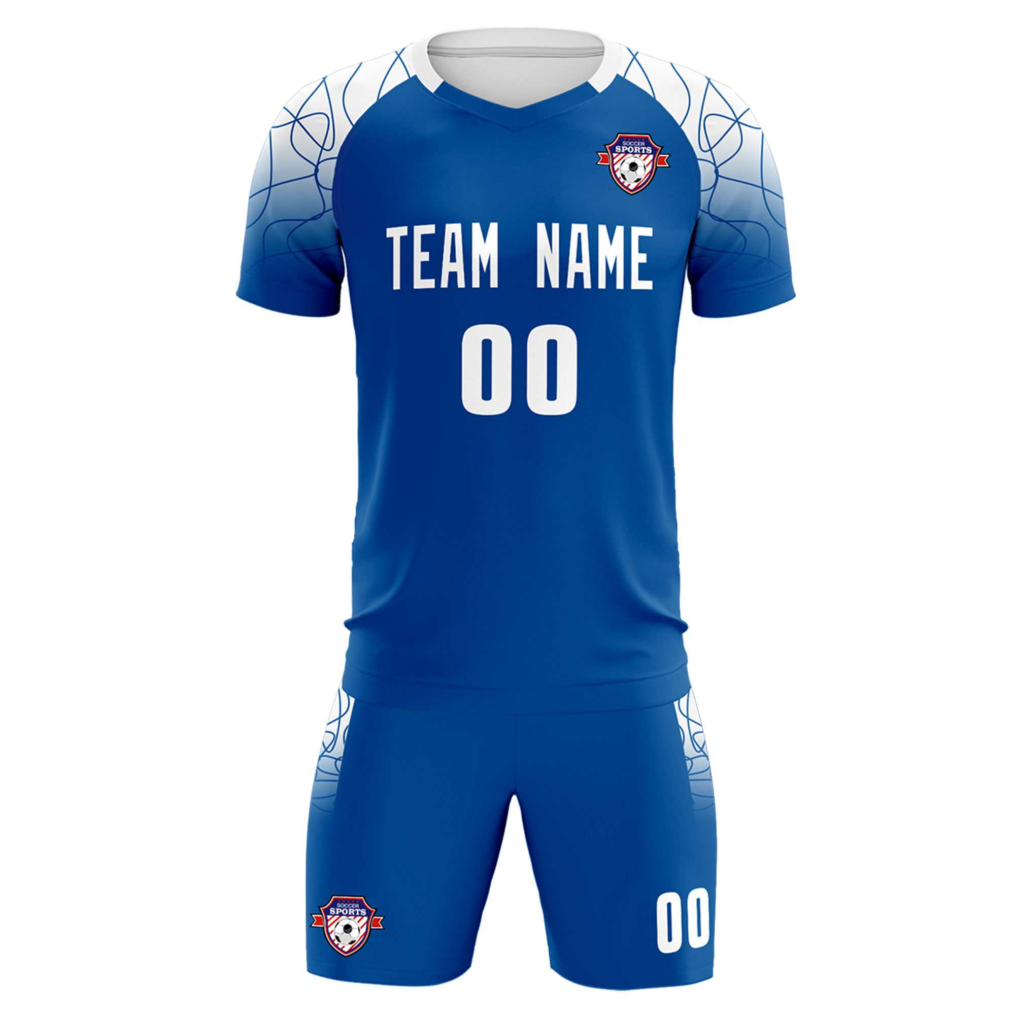 Custom Navy Classic Soccer Training Sets Jersey For Adults/Kids