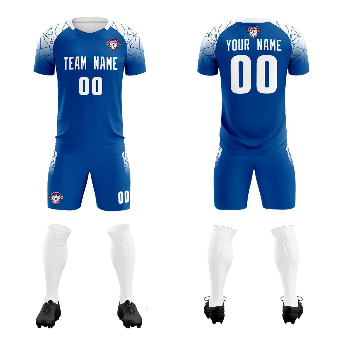 Custom Navy Classic Soccer Training Sets Jersey For Adults/Kids