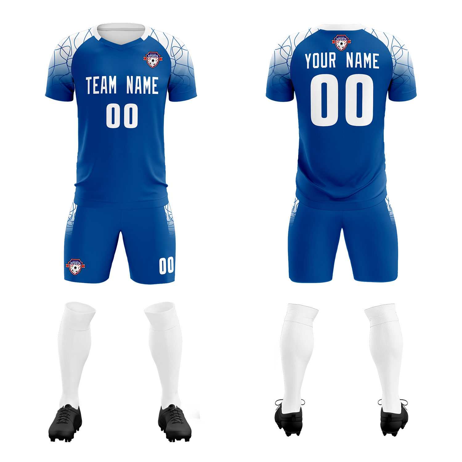 Custom Navy Classic Soccer Training Sets Jersey For Adults/Kids
