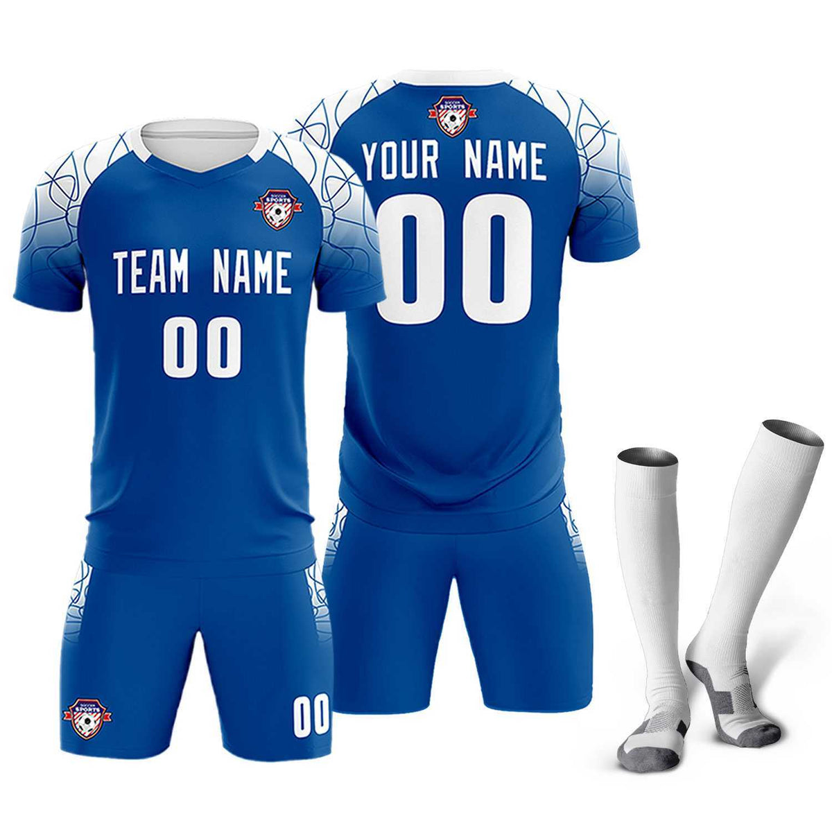 Custom Navy Classic Soccer Training Sets Jersey For Adults/Kids