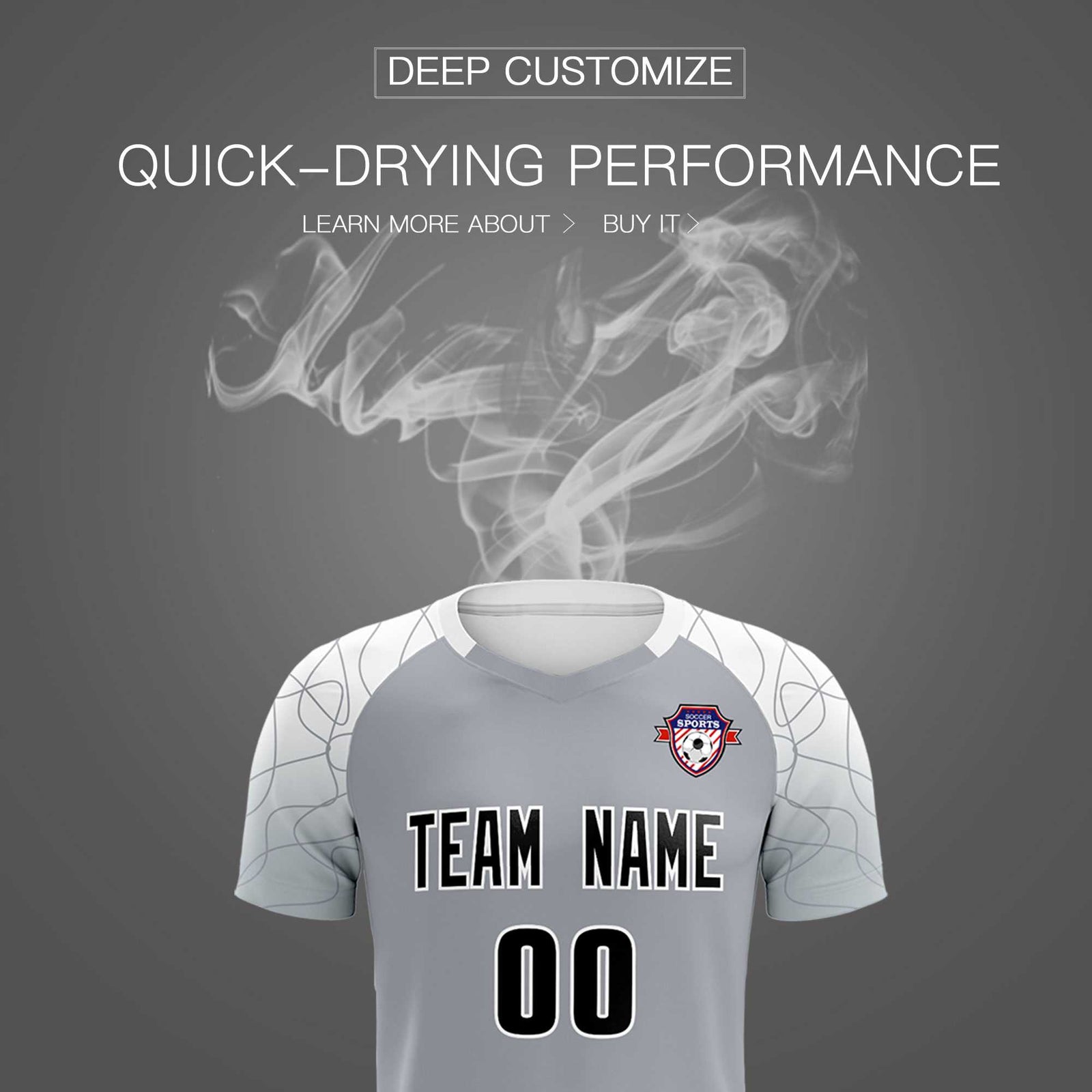 Custom Silver Classic Soccer Training Sets Jersey For Adults/Kids