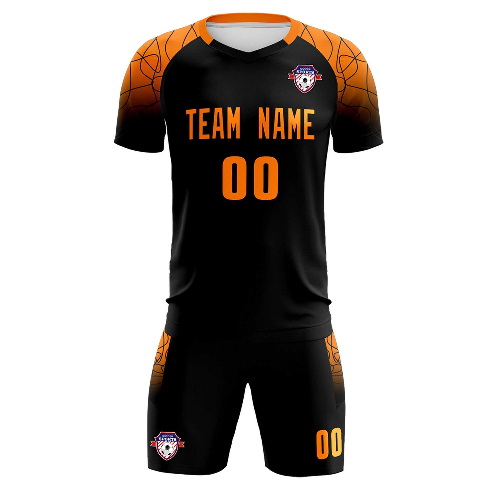 Custom Black Classic Soccer Training Sets Jersey For Adults/Kids