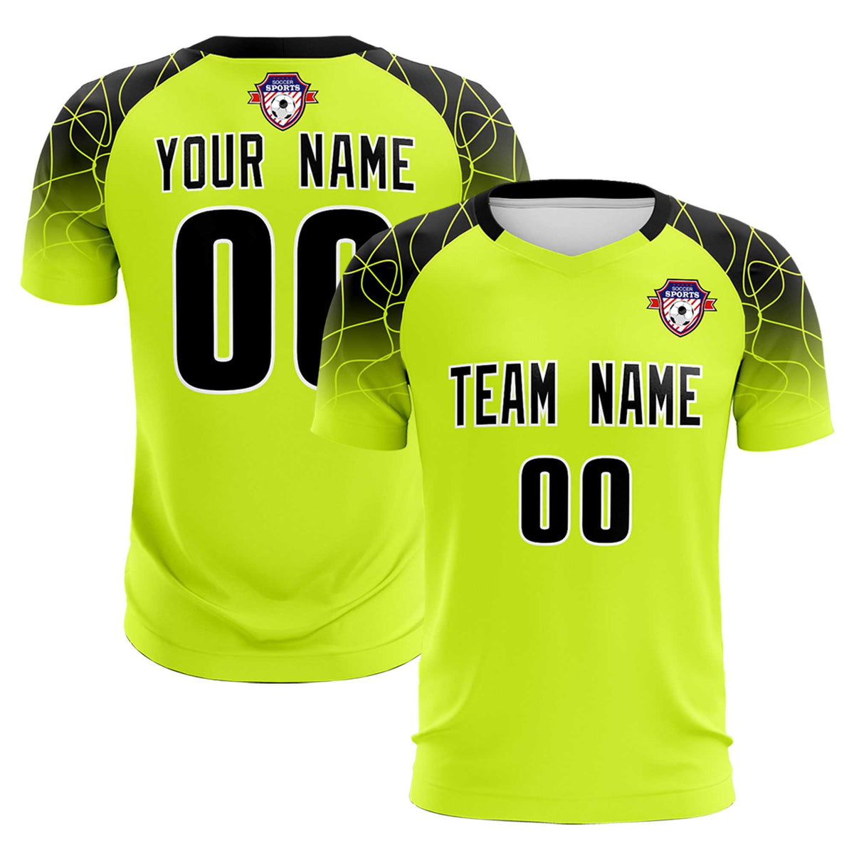 Custom Neon Green Classic Soccer Training Sets Jersey For Adults/Kids