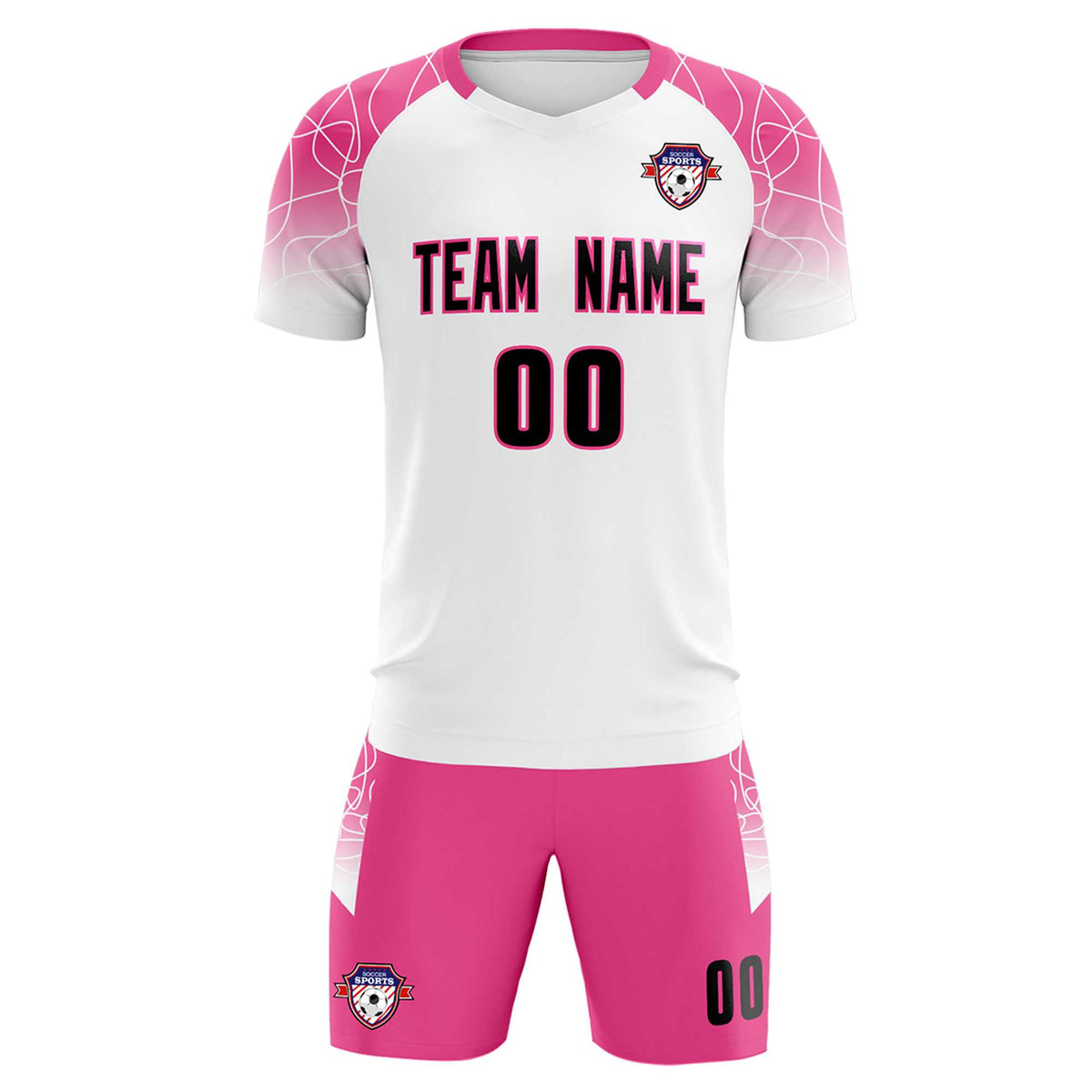 Custom White Classic Soccer Training Sets Jersey For Adults/Kids