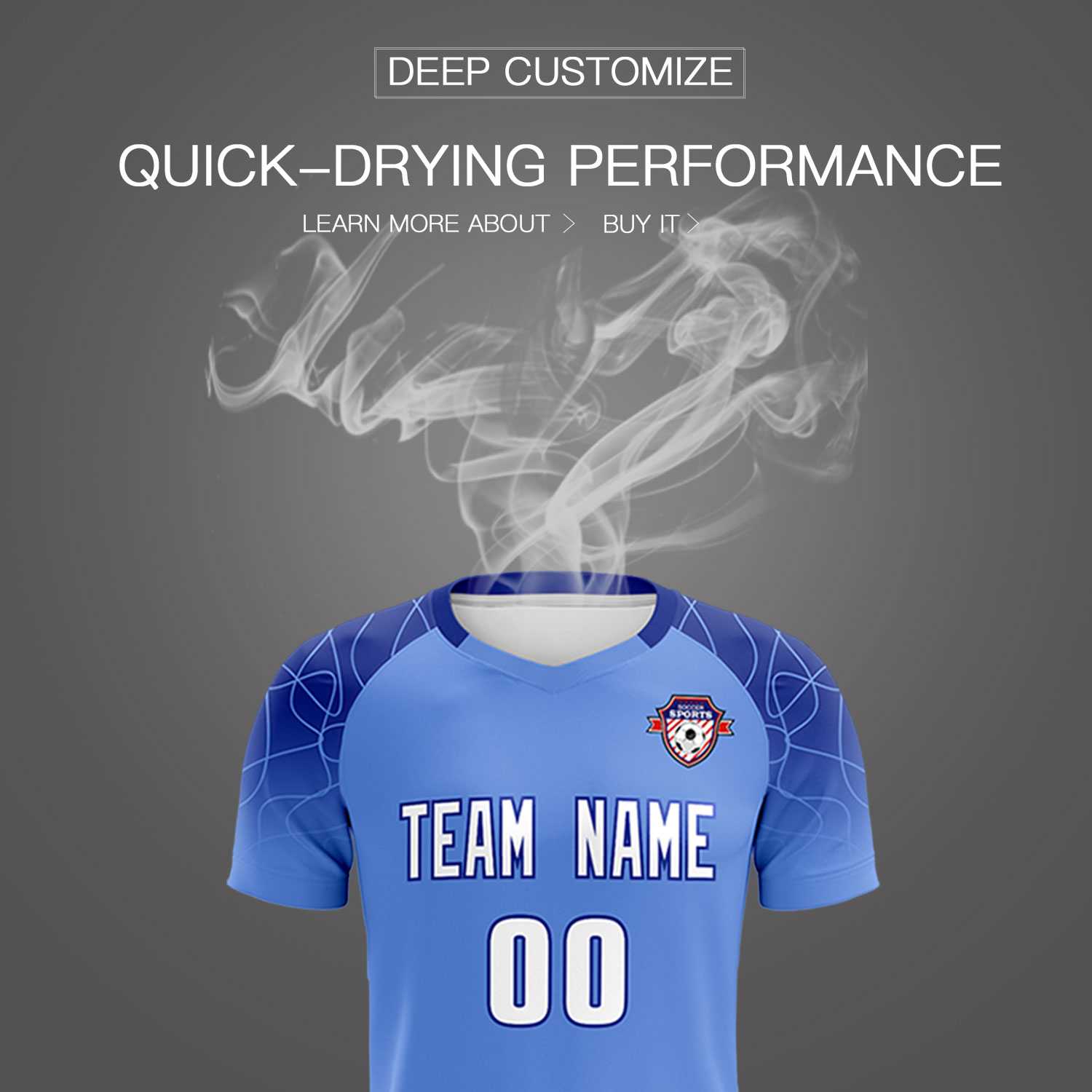 Custom Light Blue Classic Soccer Training Sets Jersey For Adults/Kids