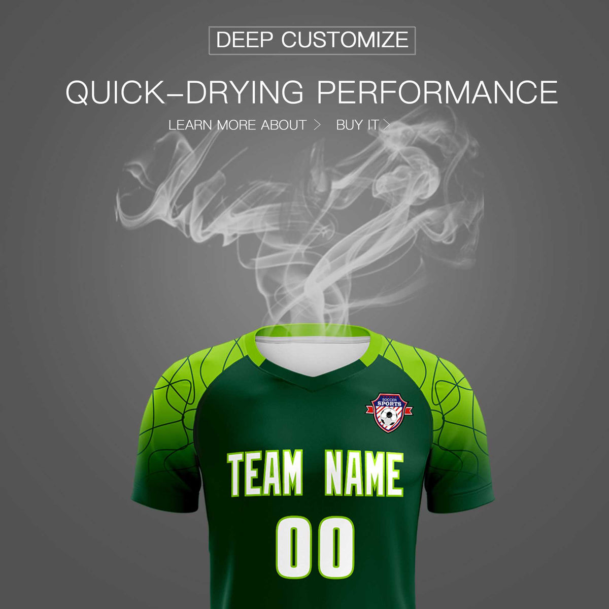 Custom Green Classic Soccer Training Sets Jersey For Adults/Kids