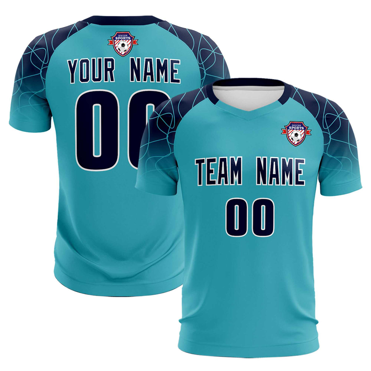 Custom Sky Blue Classic Soccer Training Sets Jersey For Adults/Kids