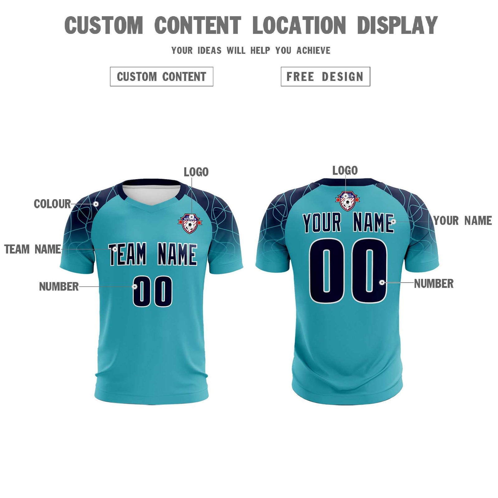 Custom Sky Blue Classic Soccer Training Sets Jersey For Adults/Kids