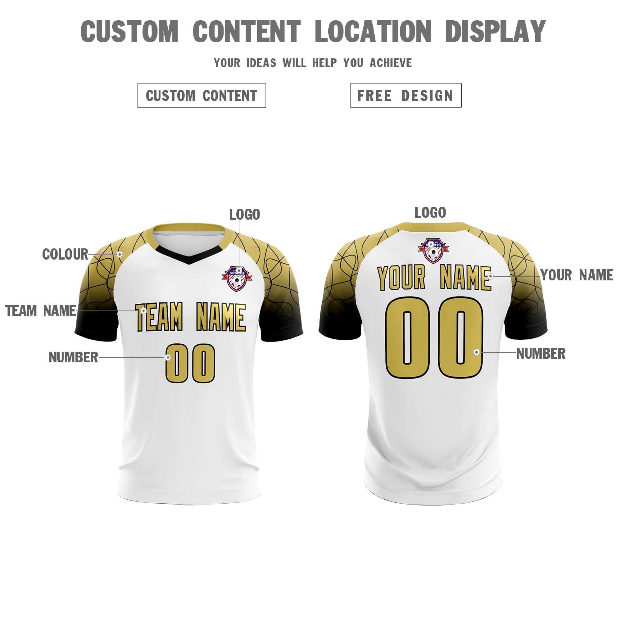 Custom White Classic Soccer Training Sets Jersey For Adults/Kids