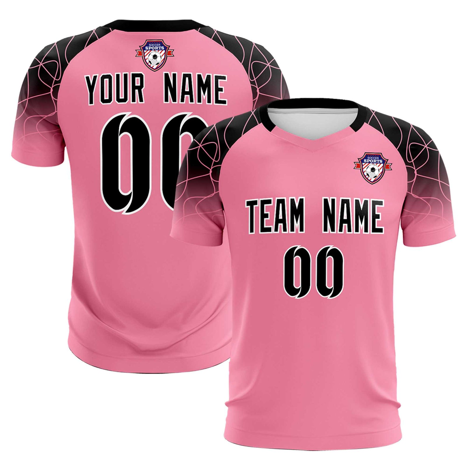 Custom Light Pink Classic Soccer Training Sets Jersey For Adults/Kids