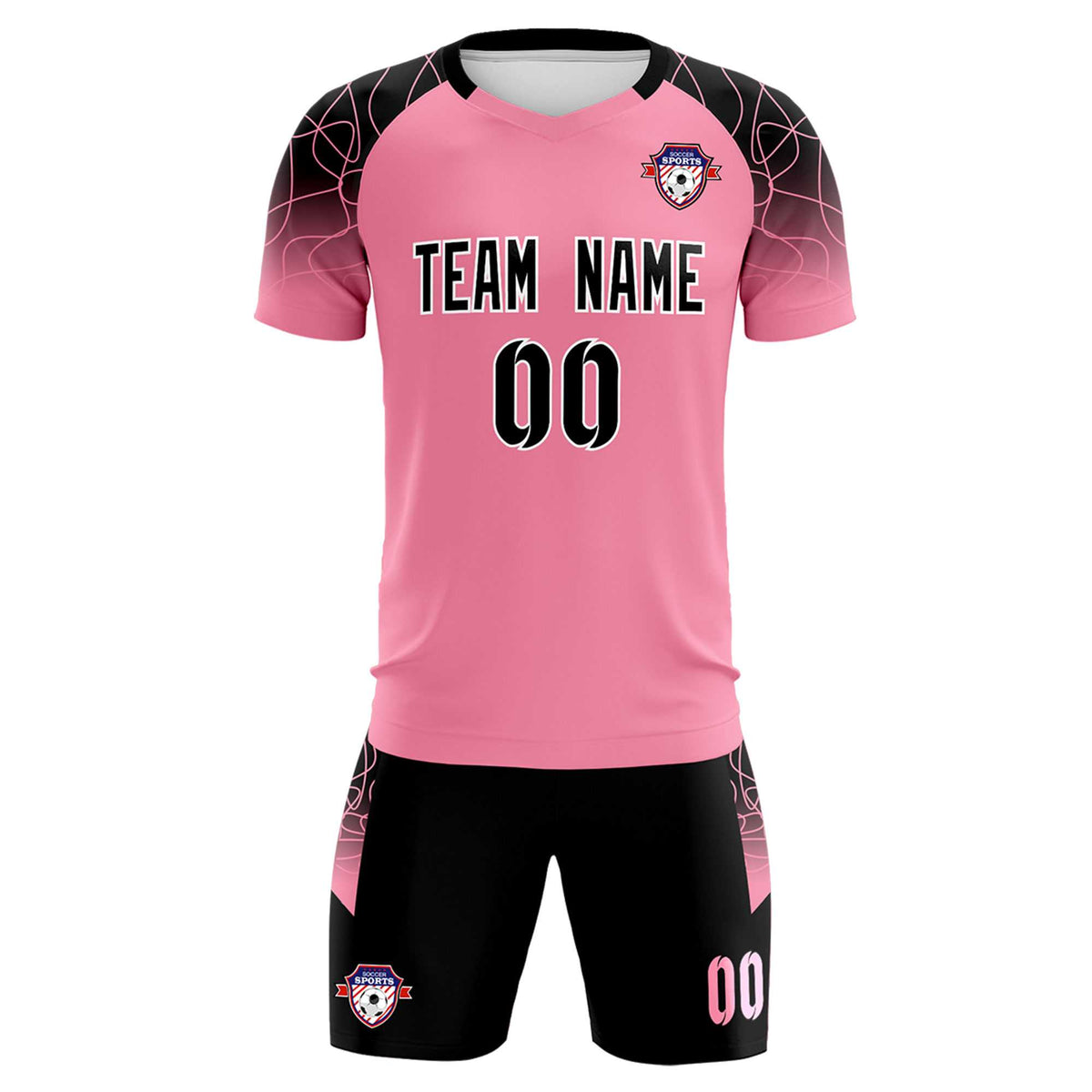 Custom Light Pink Classic Soccer Training Sets Jersey For Adults/Kids