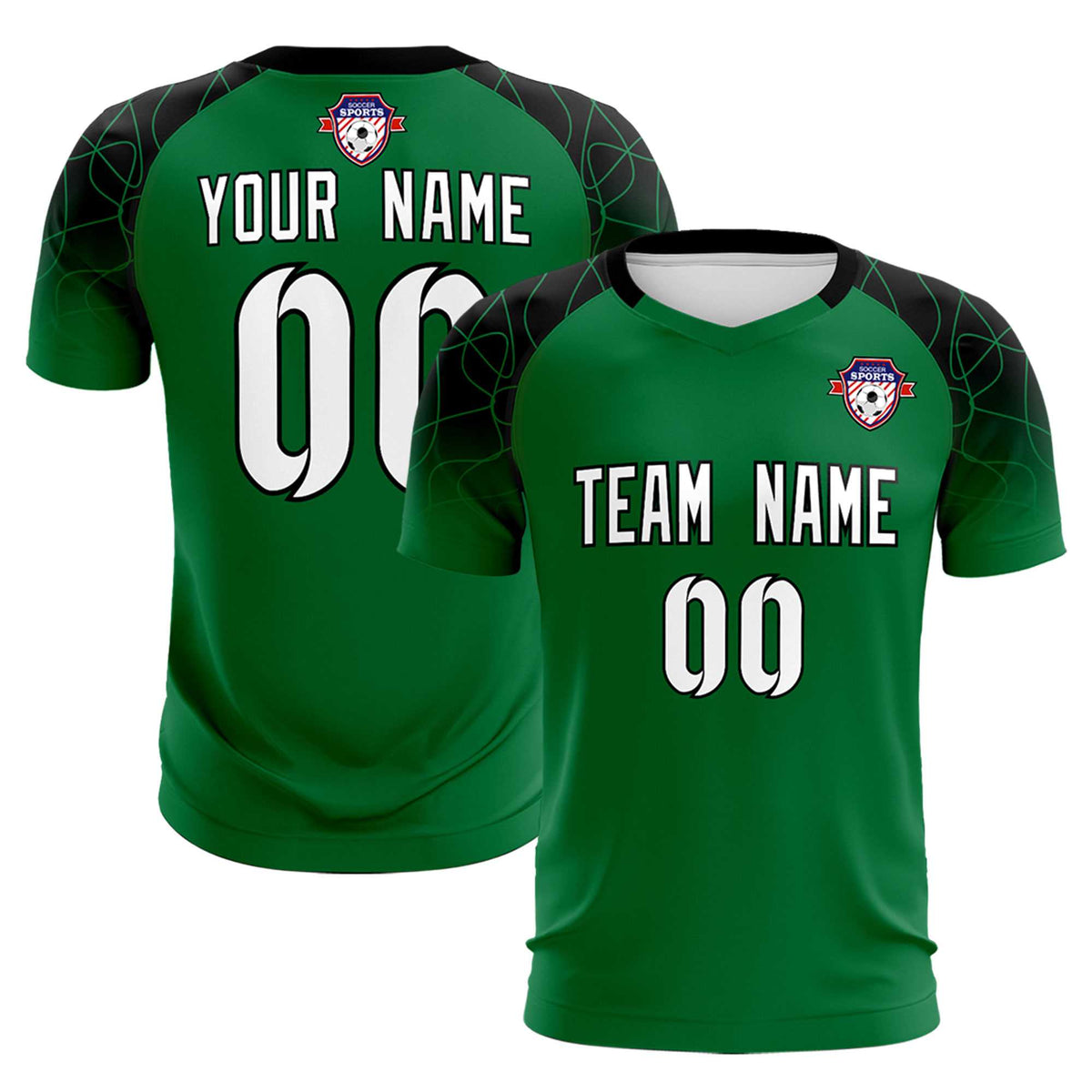 Custom Kelly Green Classic Soccer Training Sets Jersey For Adults/Kids