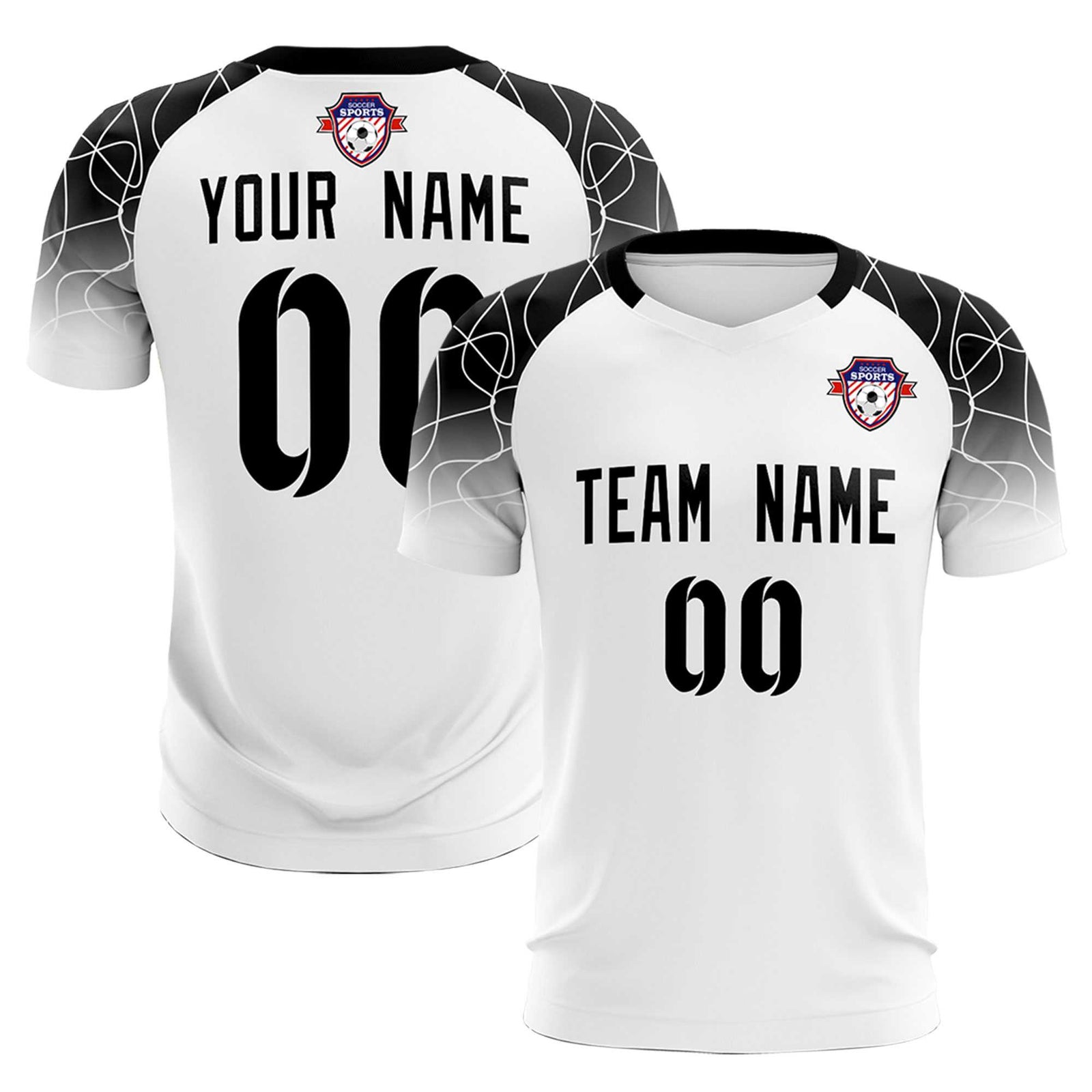 Custom White Classic Soccer Training Sets Jersey For Adults/Kids