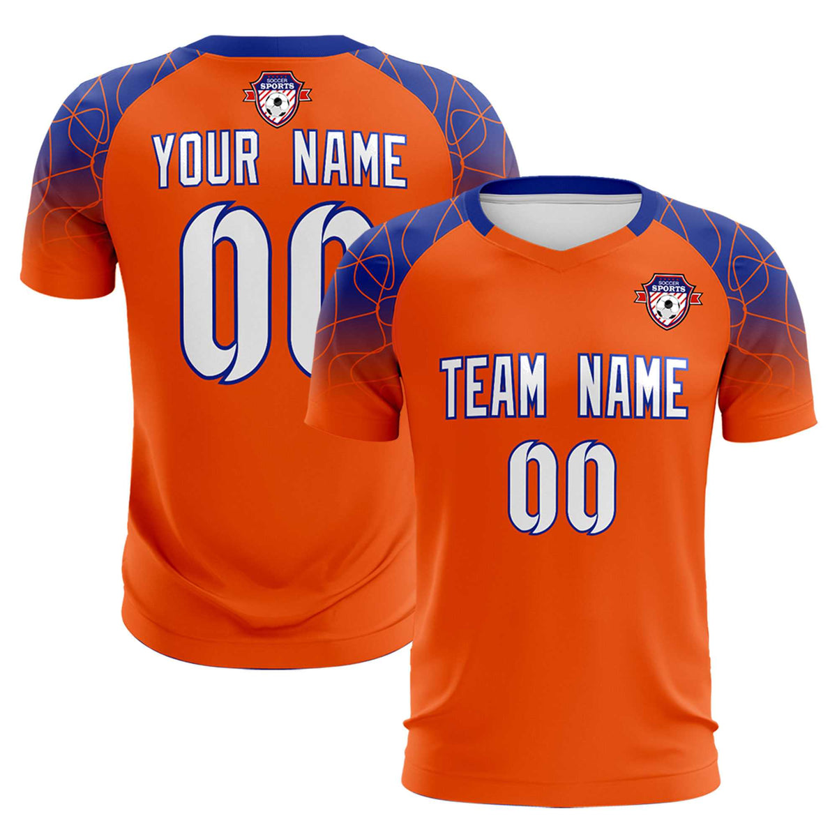 Custom Orange Classic Soccer Training Sets Jersey For Adults/Kids