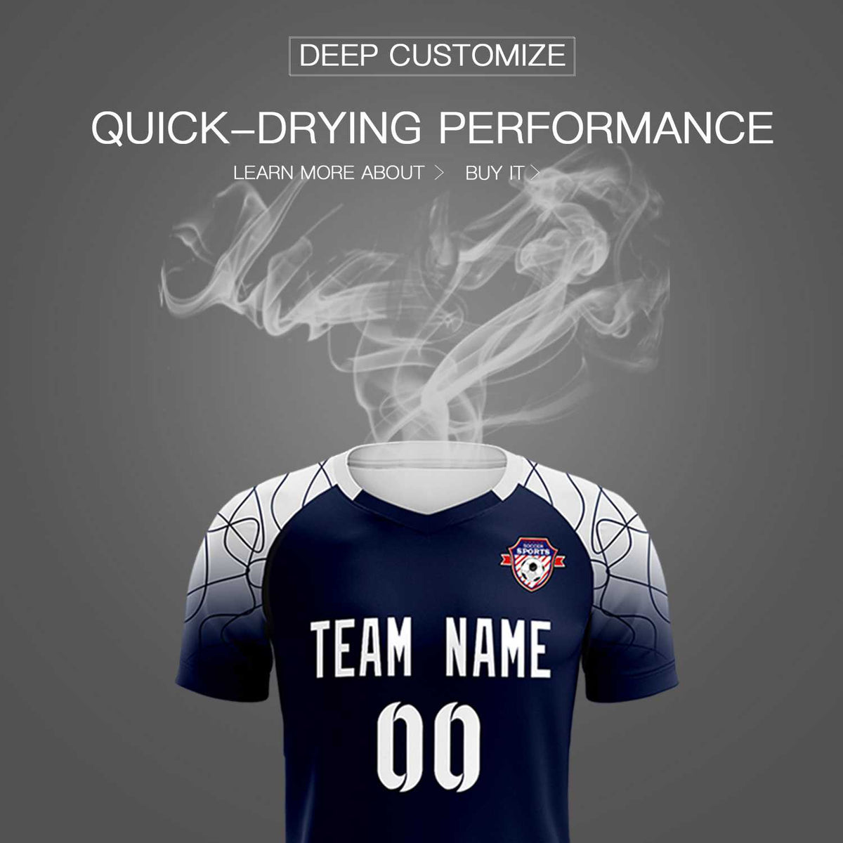 Custom Navy Classic Soccer Training Sets Jersey For Adults/Kids