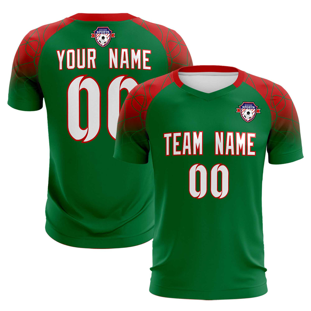 Custom Kelly Green Classic Soccer Training Sets Jersey For Adults/Kids