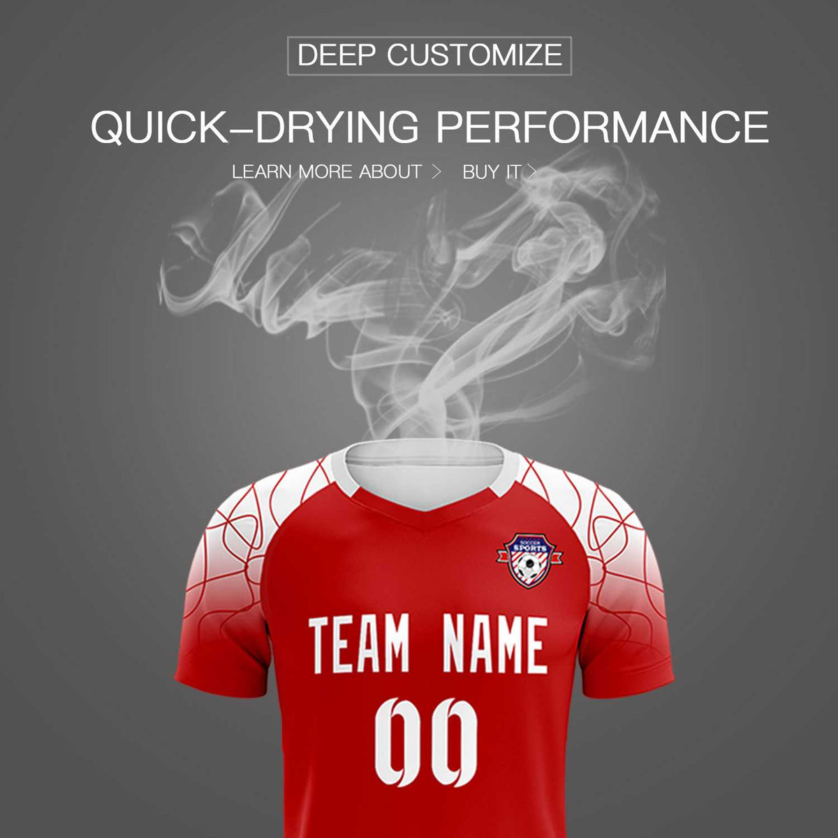 Custom Red Classic Soccer Training Sets Jersey For Adults/Kids