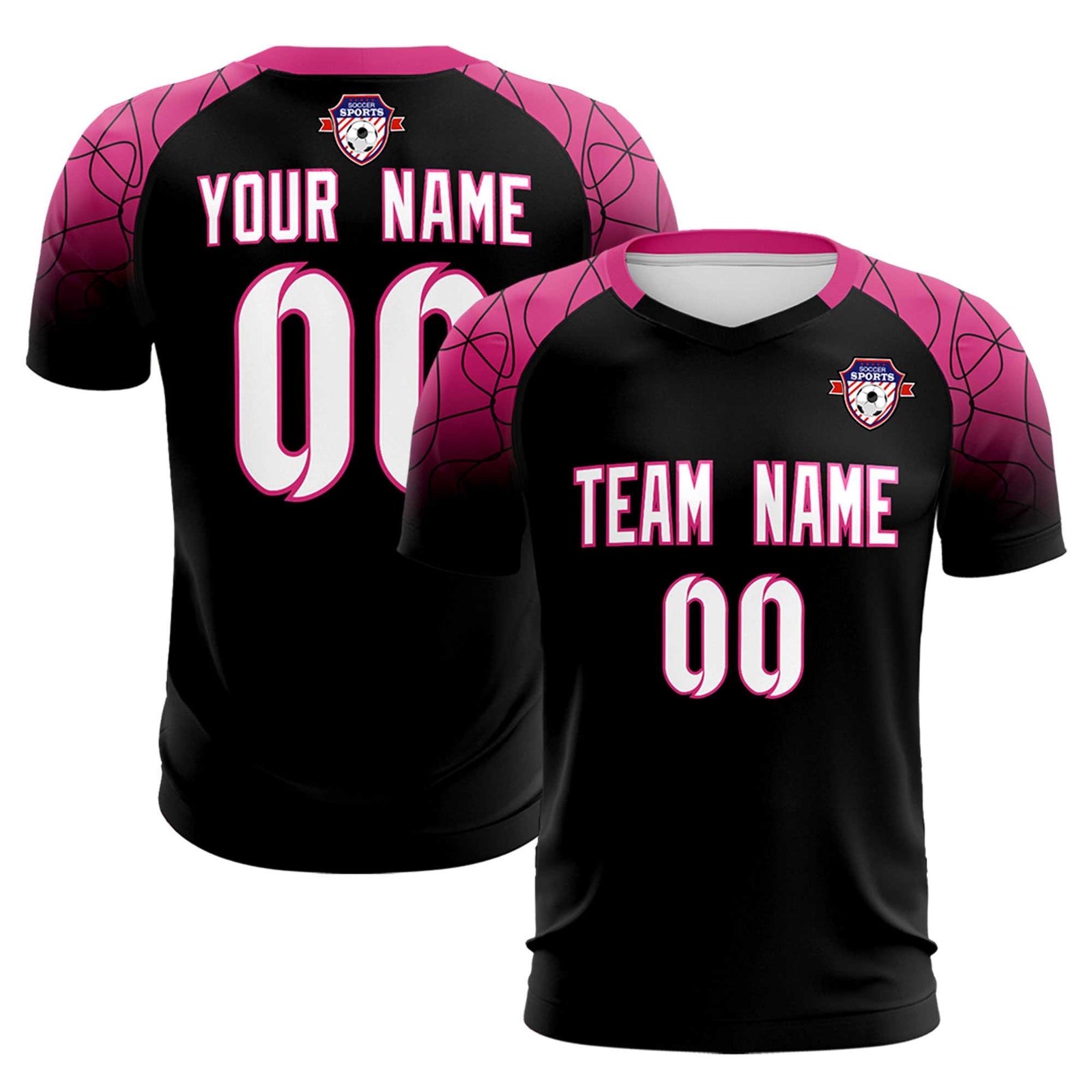 Custom Black Classic Soccer Training Sets Jersey For Adults/Kids