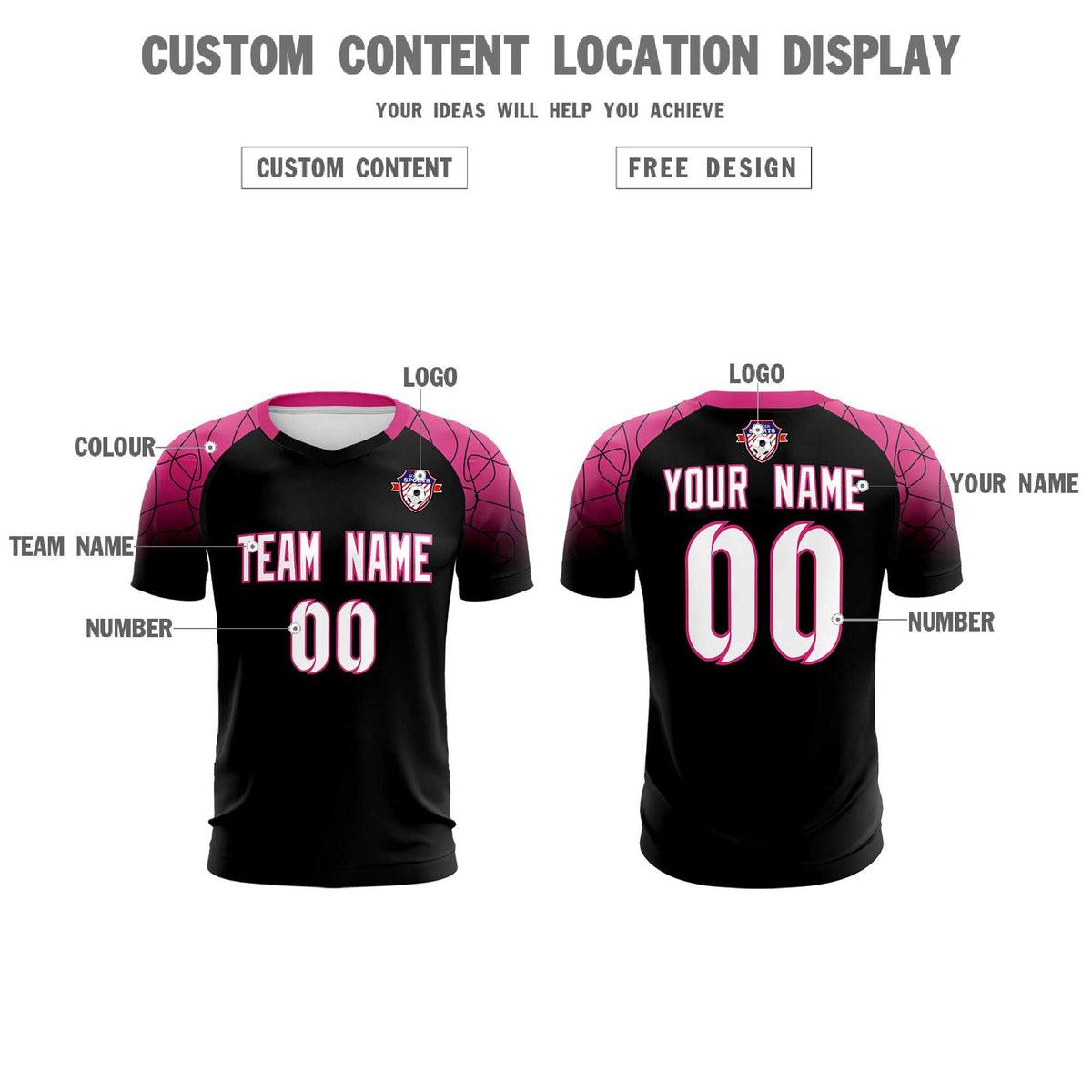Custom Black Classic Soccer Training Sets Jersey For Adults/Kids