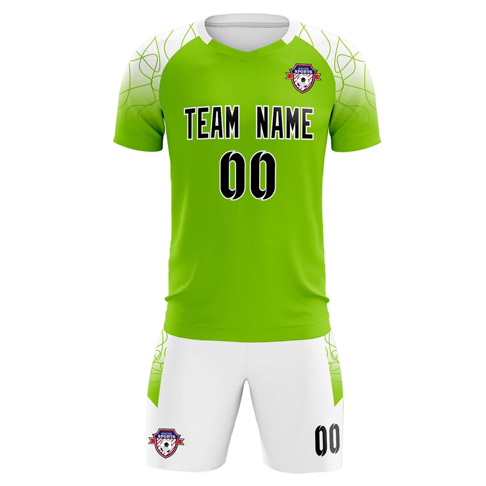 Custom Green Classic Soccer Training Sets Jersey For Adults/Kids