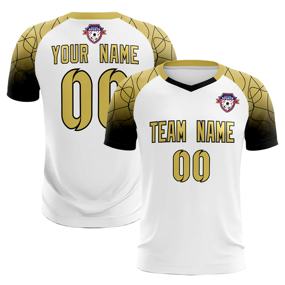 Custom White Classic Soccer Training Sets Jersey For Adults/Kids
