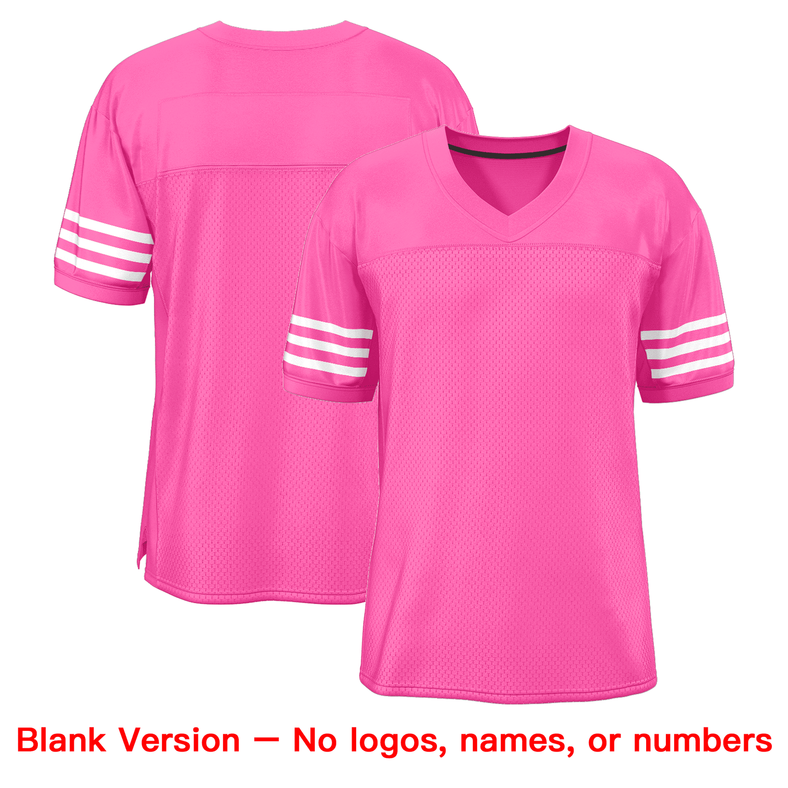 Custom Pink White Classic Style Authentic Football Jersey