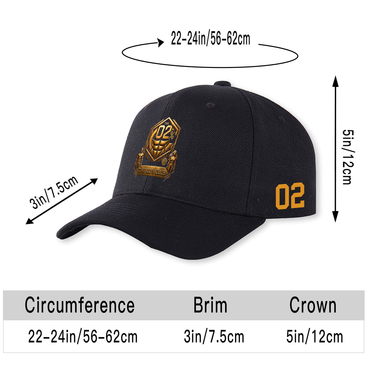 02 Percent Club Black Cap