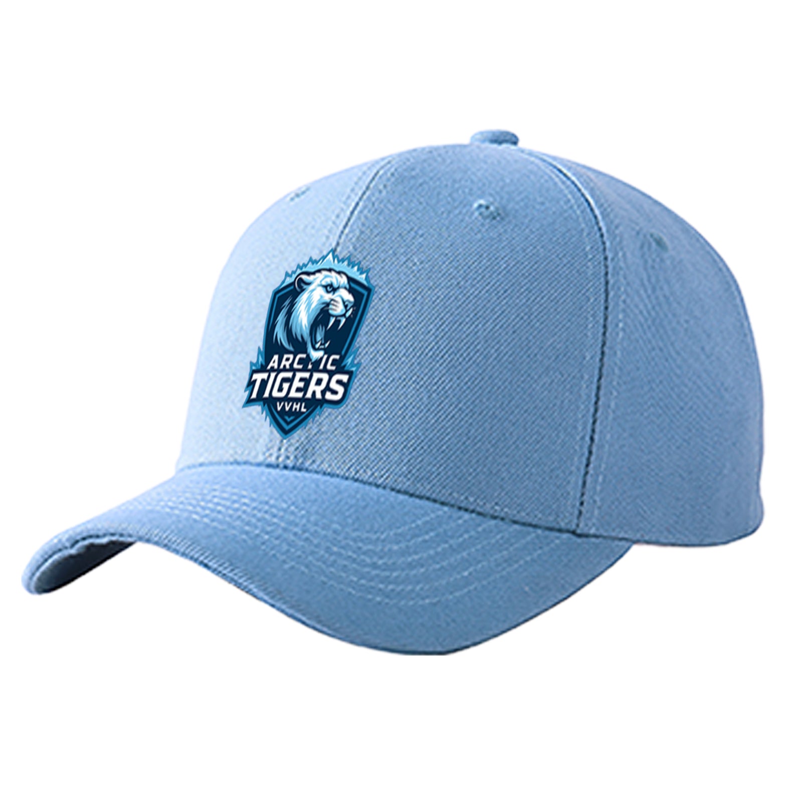 VVHL Powder Blue S9-Arctic-Tigers 3D Puff Embroidery Flat Embroidery Baseball Cap