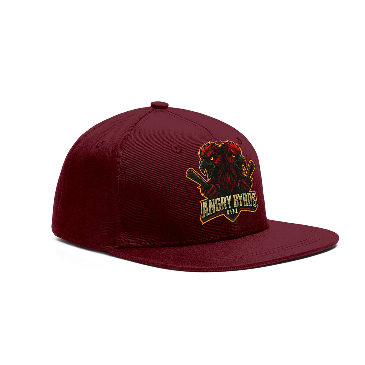 VVHL Crimson S7-Angry-Byrds 3D Puff Embroidery Flat Embroidery Baseball Cap