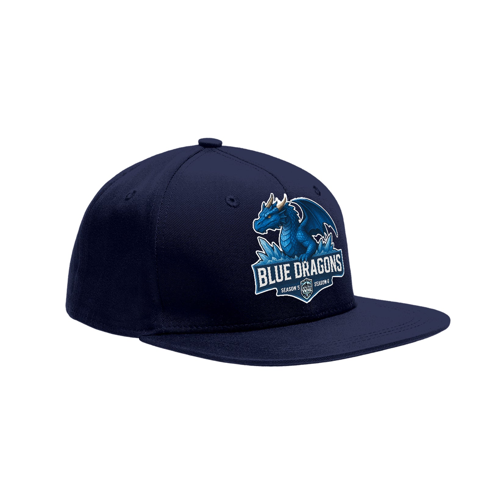 VVHL Navy S7-blue-dragons 3D Puff Embroidery Flat Embroidery Baseball Cap