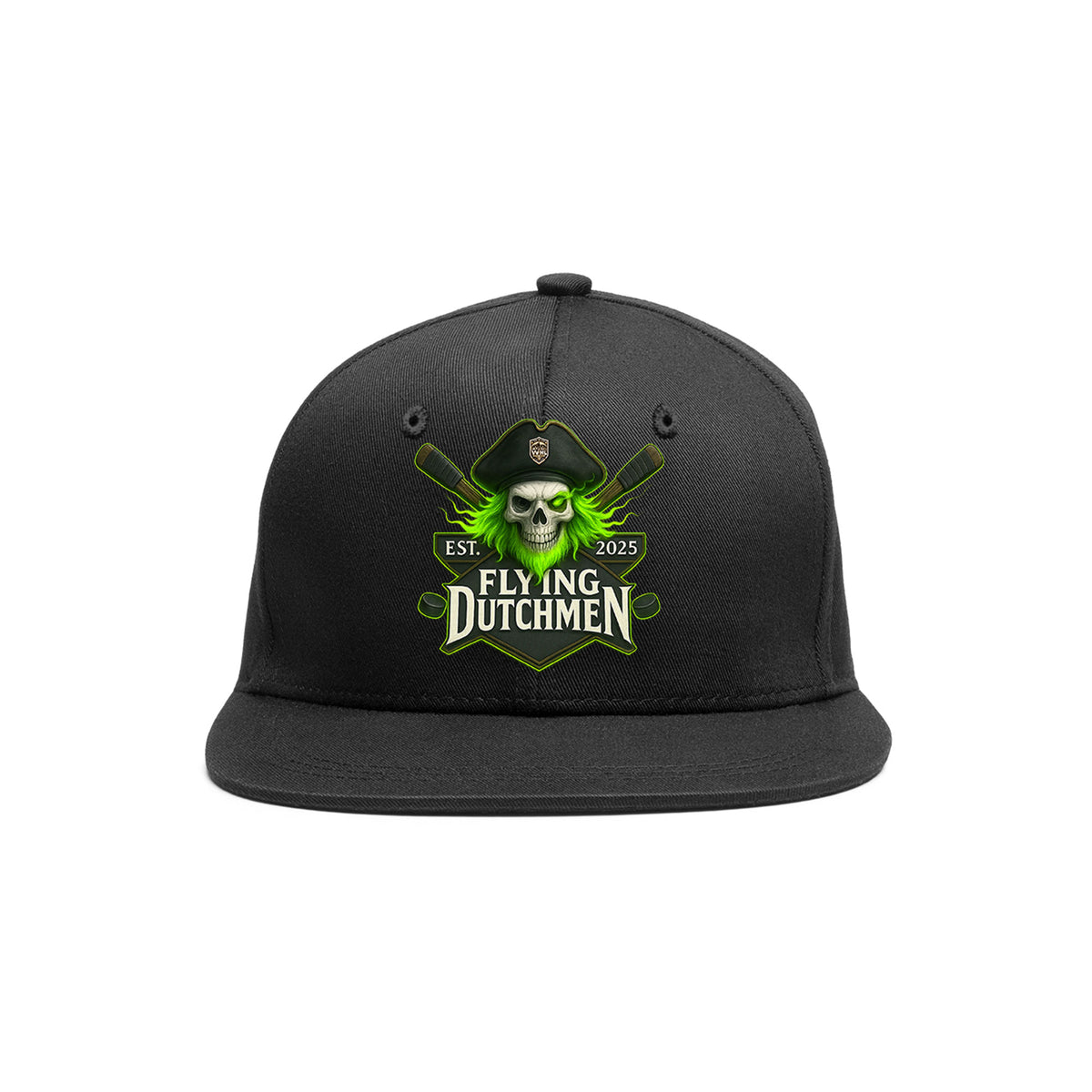 VVHL Black S7-Flying-Dutchmen 3D Puff Embroidery Flat Embroidery Baseball Cap