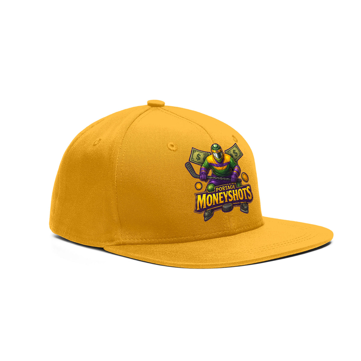 VVHL Old Gold S7-Portage-Moneyshots 3D Puff Embroidery Flat Embroidery Baseball Cap