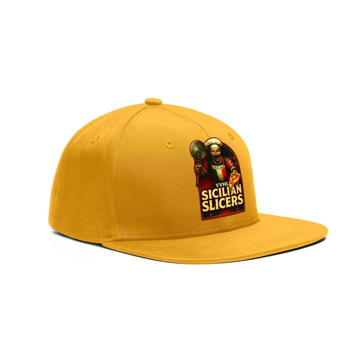 VVHL Old Gold S8-Sicilian-Slicers 3D Puff Embroidery Flat Embroidery Baseball Cap