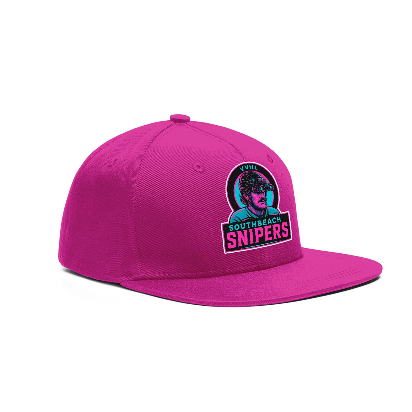 VVHL Pink S7-Southbeach-snipers-1 3D Puff Embroidery Flat Embroidery Baseball Cap