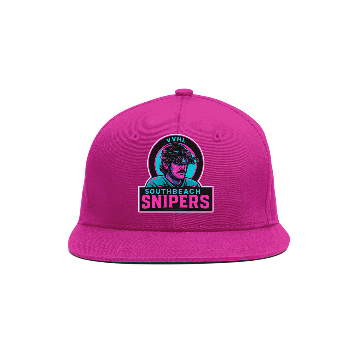 VVHL Pink S7-Southbeach-snipers-1 3D Puff Embroidery Flat Embroidery Baseball Cap