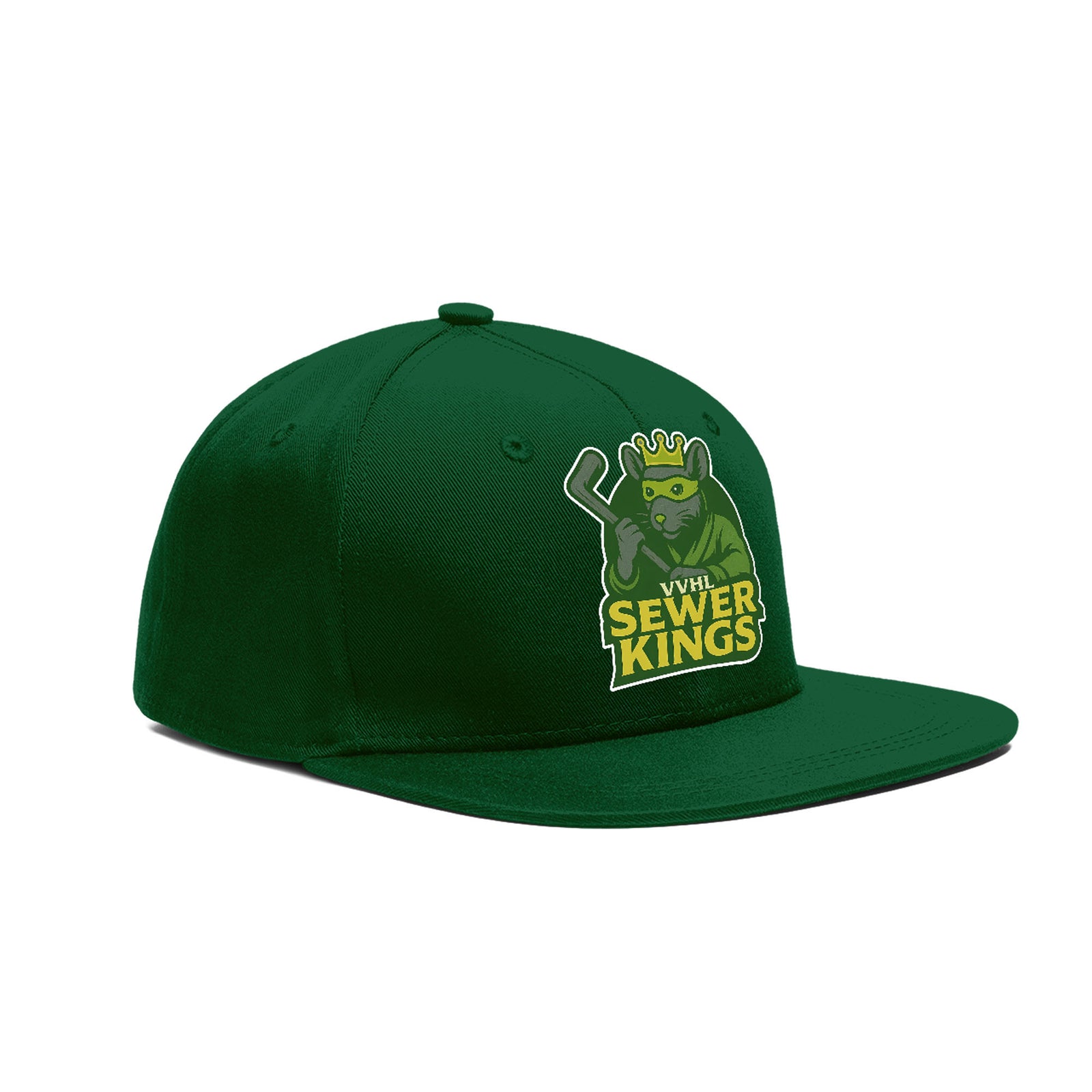 VVHL Green S7-Sewer-Kings 3D Puff Embroidery Flat Embroidery Baseball Cap