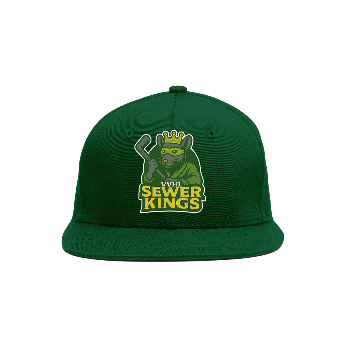 VVHL Green S7-Sewer-Kings 3D Puff Embroidery Flat Embroidery Baseball Cap