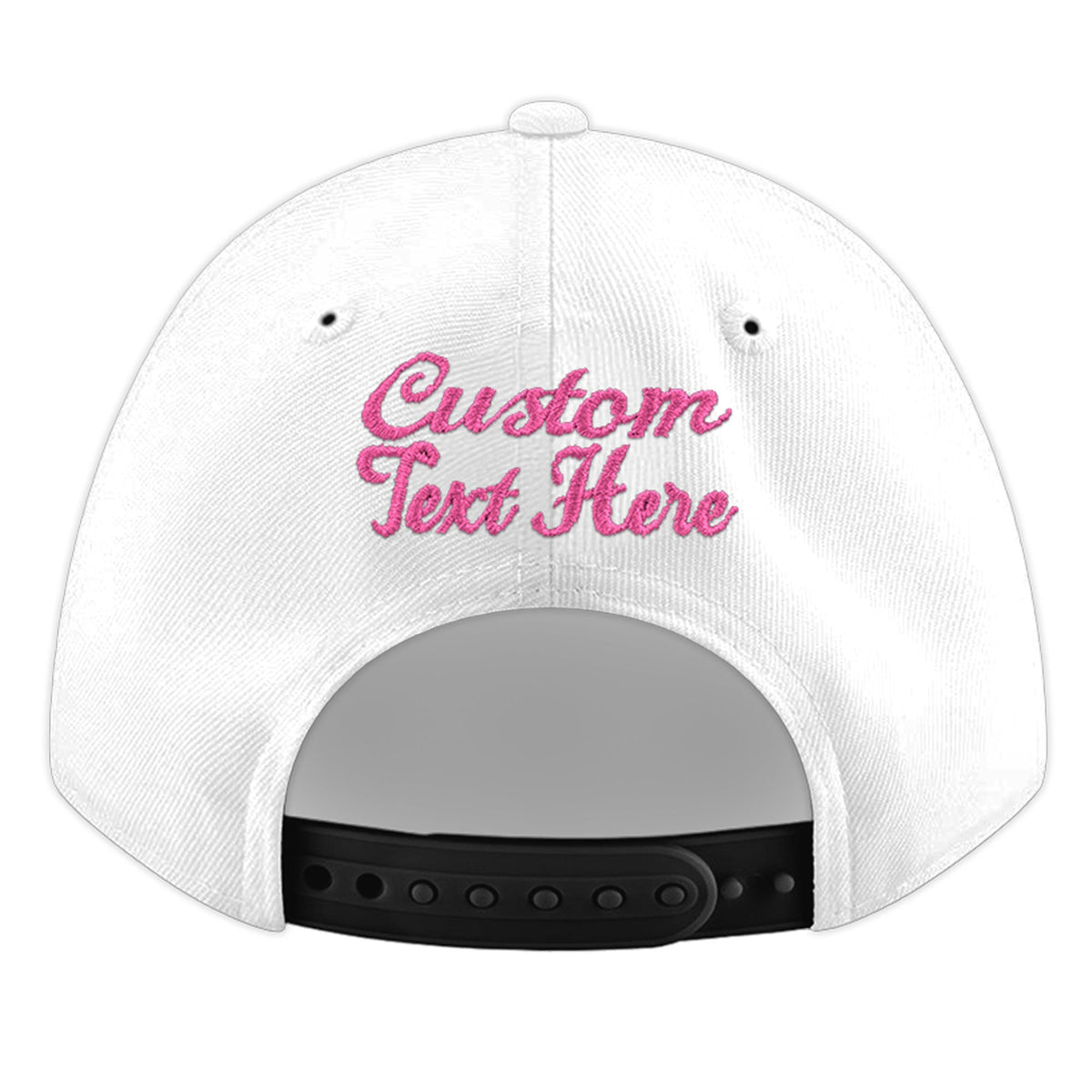 Custom White 3D Puff Embroidery Flat Embroidery Casual Sport Baseball Cap