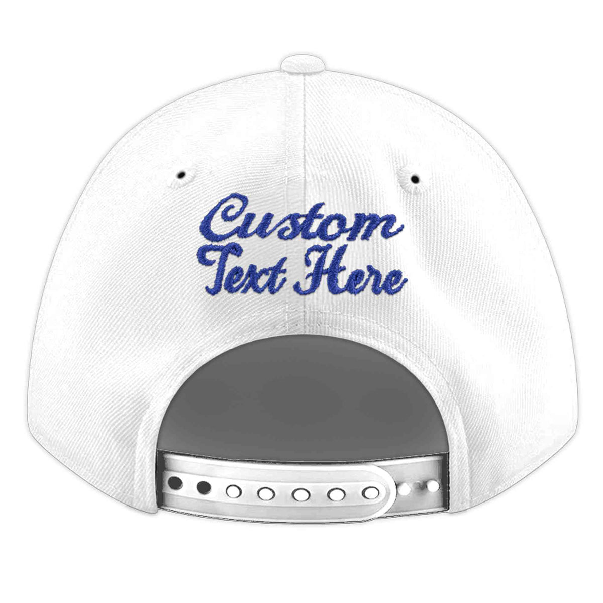 Custom White 3D Puff Embroidery Flat Embroidery Casual Sport Baseball Cap