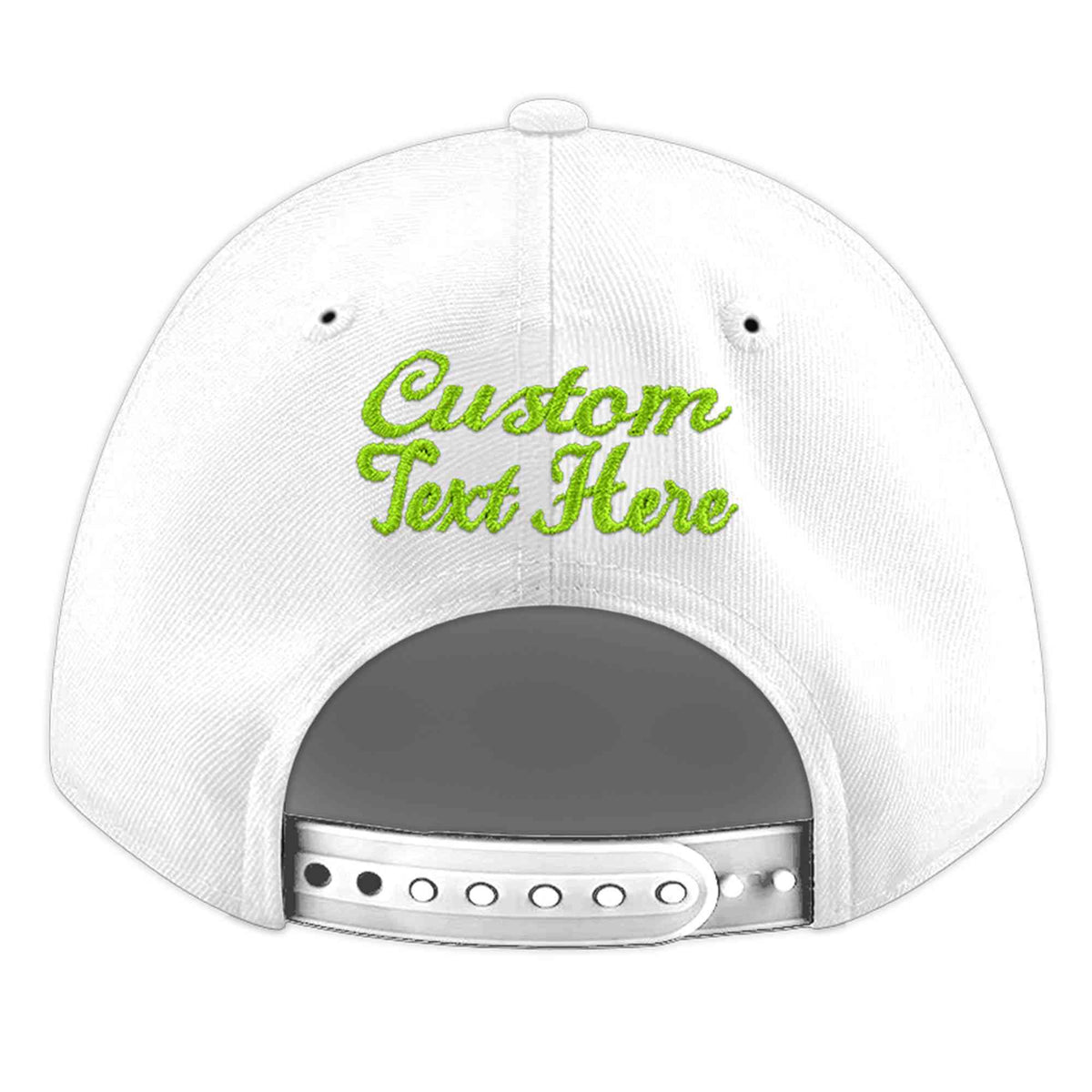 Custom White 3D Puff Embroidery Flat Embroidery Casual Sport Baseball Cap