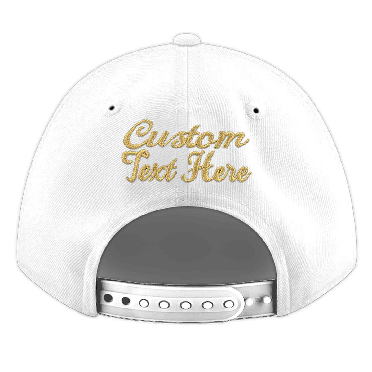 Custom White 3D Puff Embroidery Flat Embroidery Casual Sport Baseball Cap