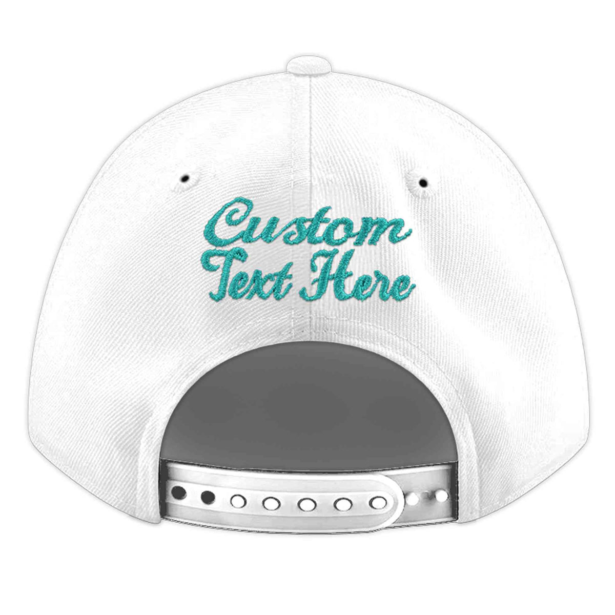Custom White 3D Puff Embroidery Flat Embroidery Casual Sport Baseball Cap