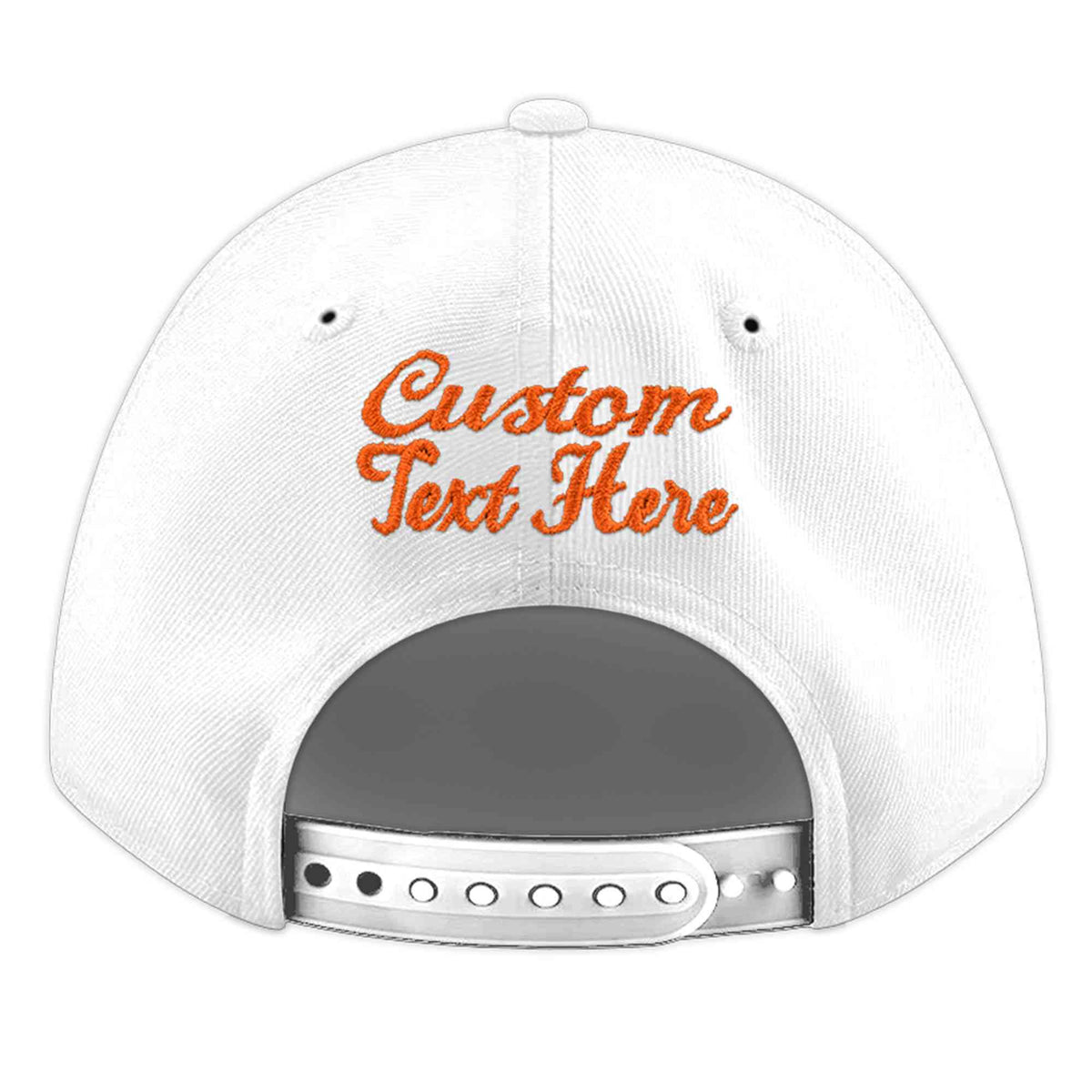Custom White 3D Puff Embroidery Flat Embroidery Casual Sport Baseball Cap